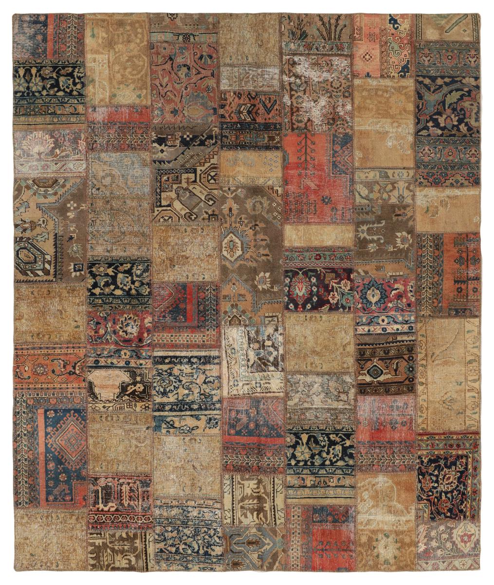 Persisk tæppe Patchwork 309x255 309x255, Persisk tæppe Knyttet i hånden