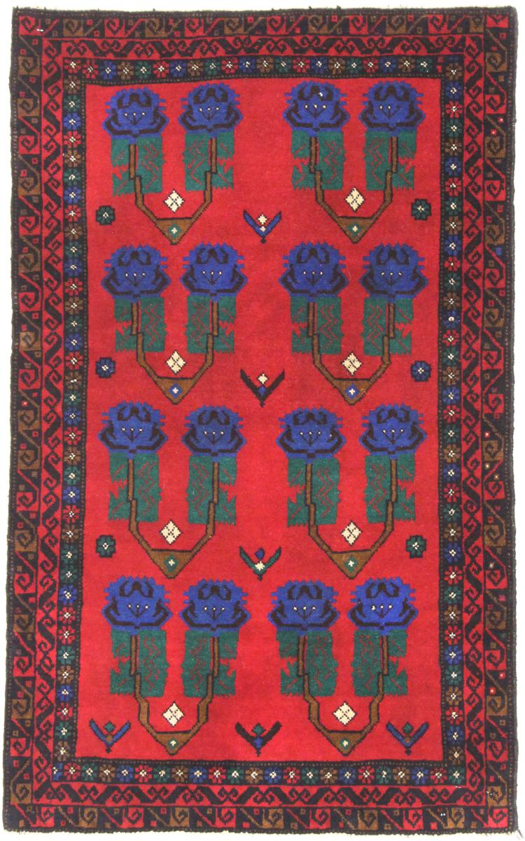 Tapete afegão Balúchi 126x79 126x79, Tapete persa Atado à mão