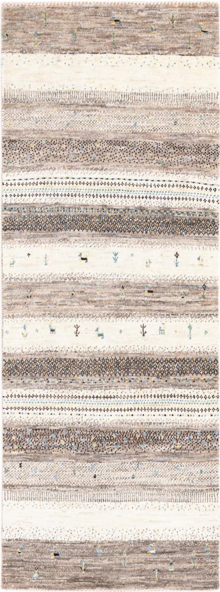 Tappeto persiano Persiano Gabbeh Loribaft Natura 196x73 196x73, Tappeto persiano Annodato a mano