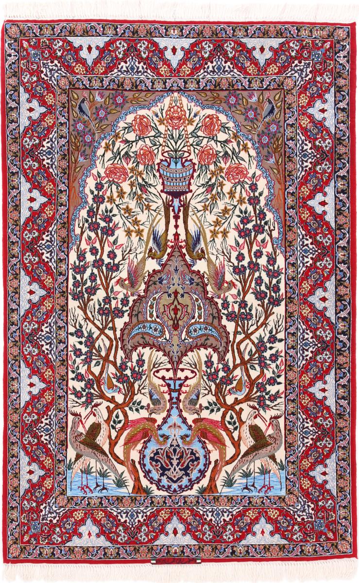 Persian Rug Isfahan Silk Warp 168x113 168x113, Persian Rug Knotted by hand