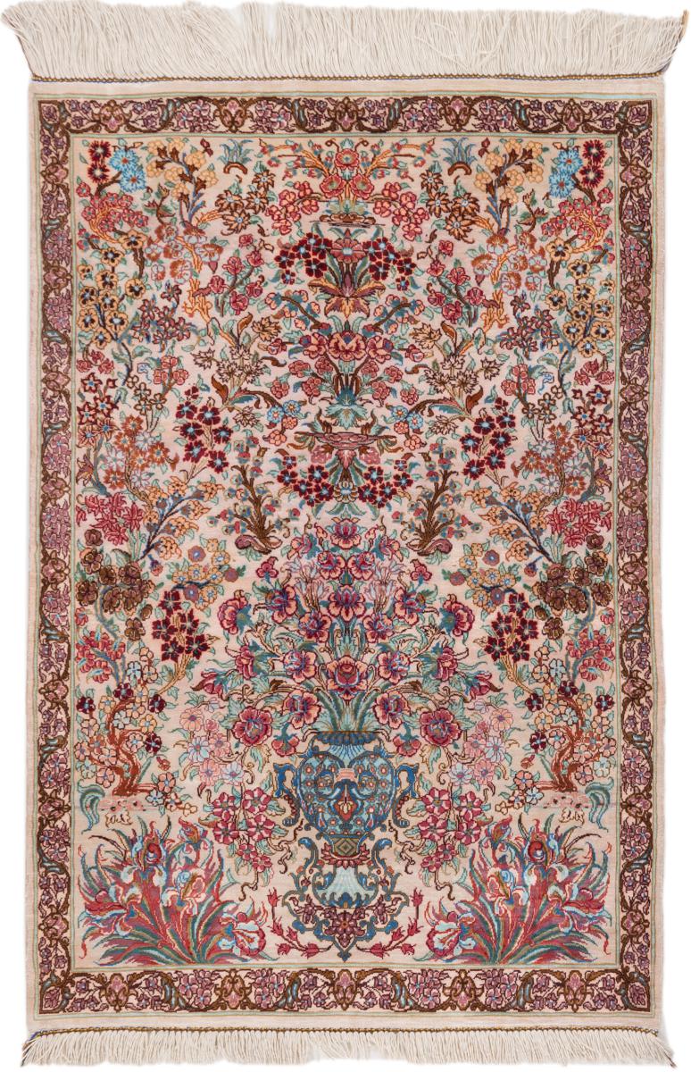 Persian Rug Qum Silk 94x61 94x61, Persian Rug Knotted by hand