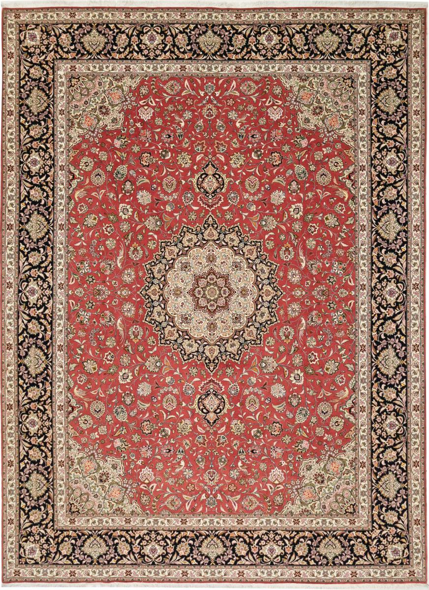 Tapete persa Tabriz 50Raj 13'5"x9'7" 13'5"x9'7", Tapete persa Atado à mão