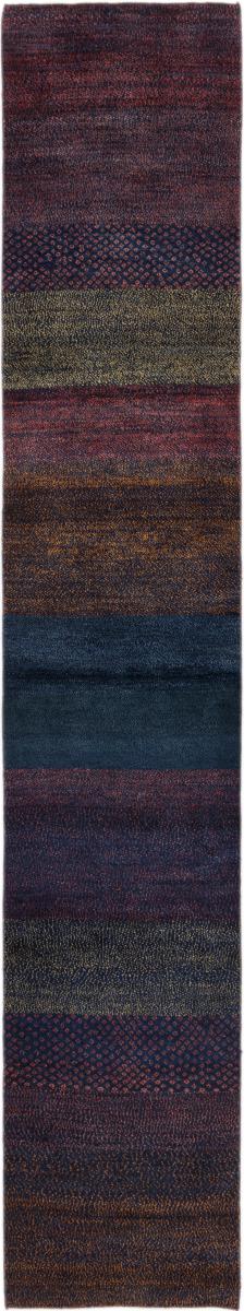 Covor persan Persia Gabbeh Loribaft Z 406x71 406x71, Covor persan Lucrate de mână