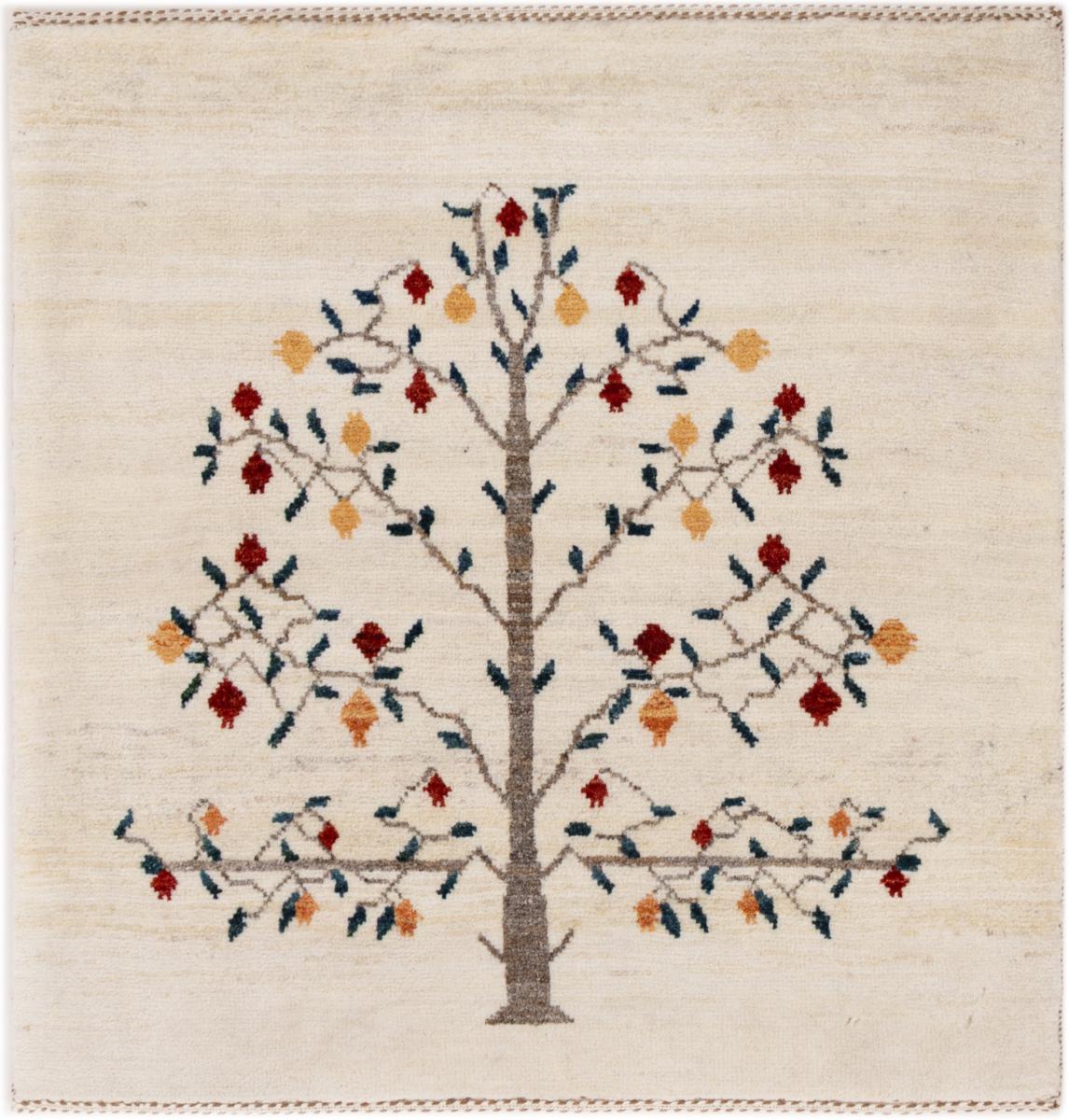 Tapete persa Persa Gabbeh Kashkuli Banafsheh 87x82 87x82, Tapete persa Atado à mão