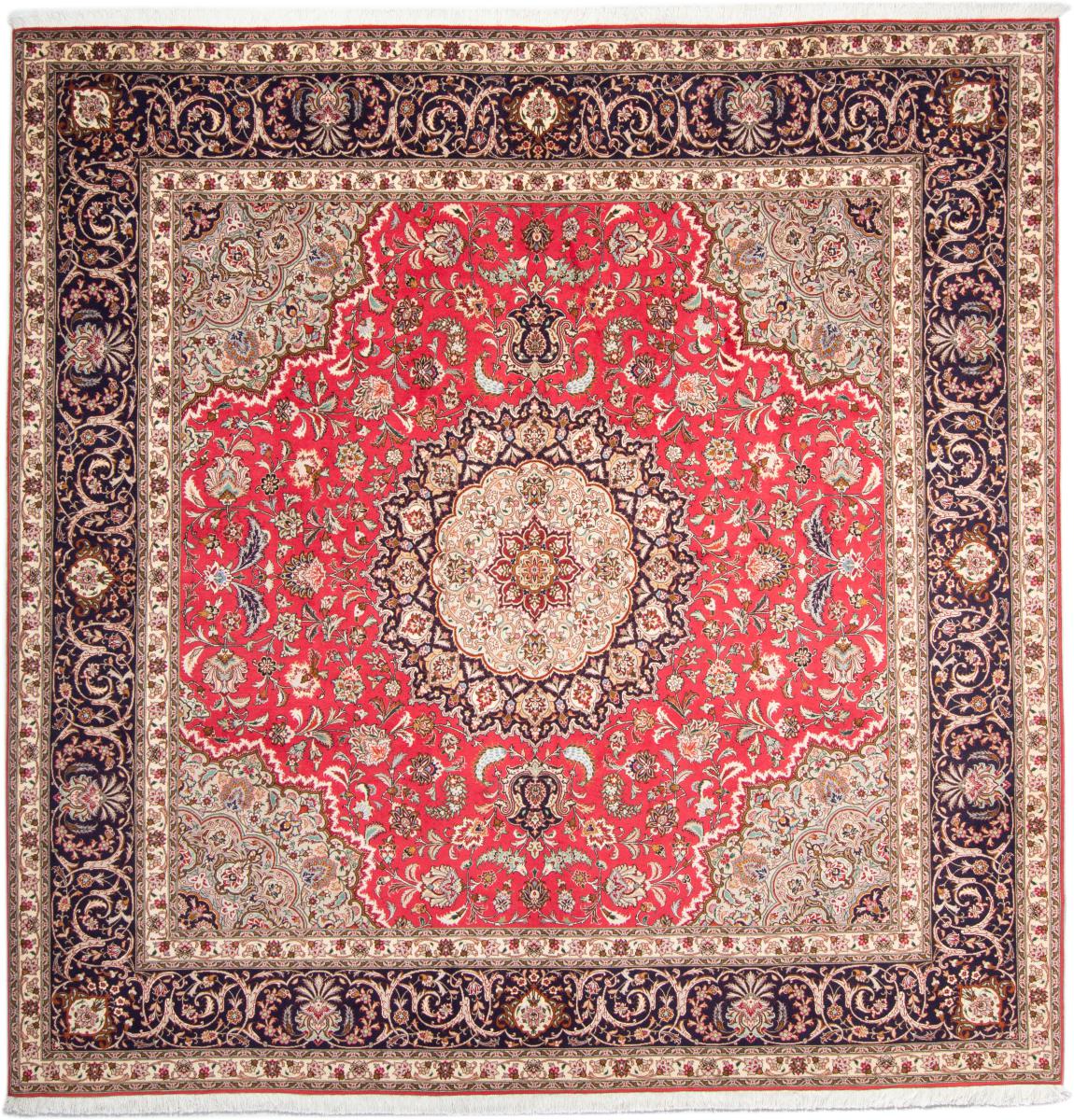 Tapete persa Tabriz 50Raj 256x253 256x253, Tapete persa Atado à mão