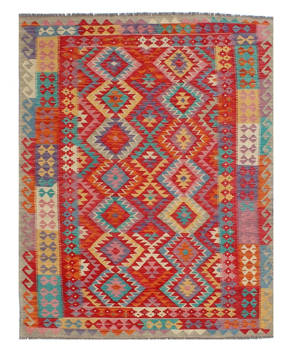 Afghan rug Kilim Afghan 8'3"x5'7" 8'3"x5'7", Persian Rug Woven by hand