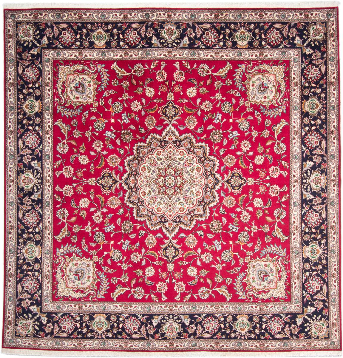 Tapete persa Tabriz 50Raj 252x248 252x248, Tapete persa Atado à mão