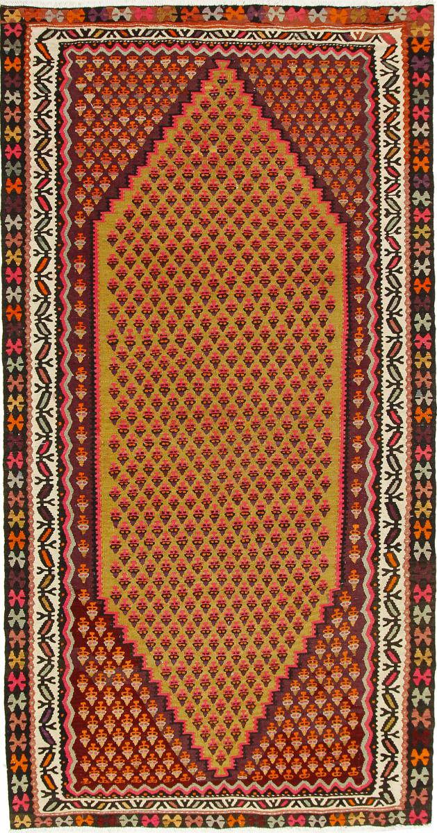 Tapete persa Kilim Fars Azerbaijan Antigo 292x150 292x150, Tapete persa Tecido à mão