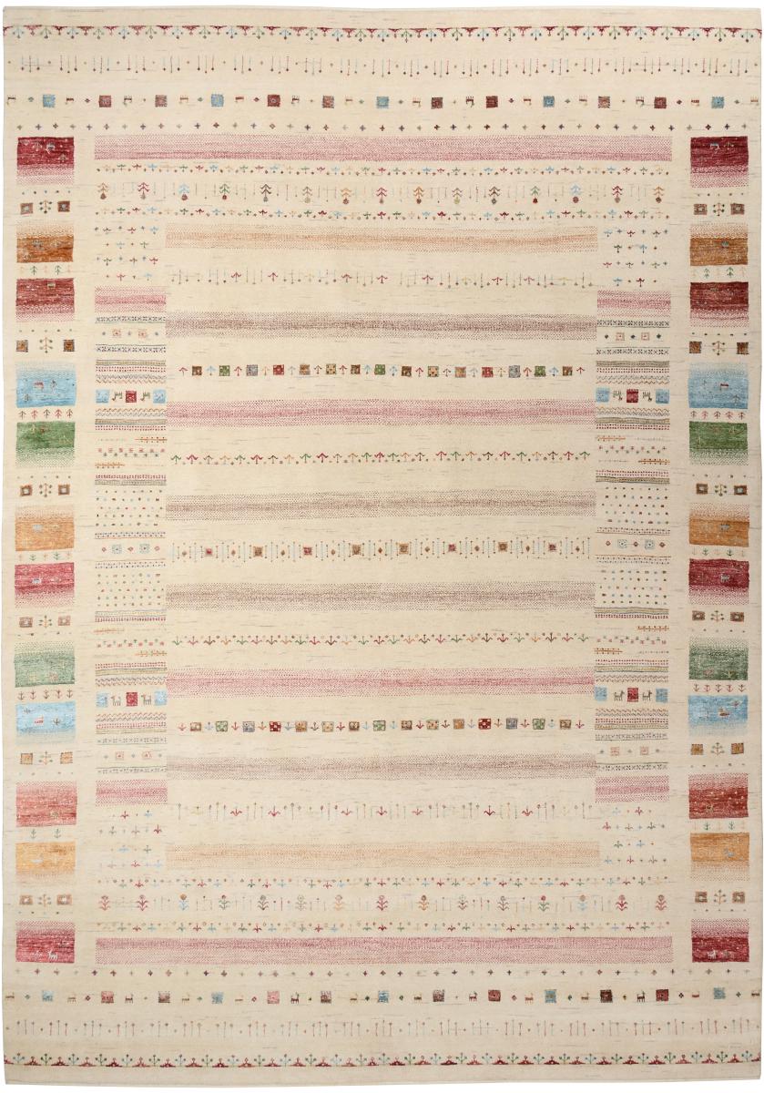 Tapis indien Gabbeh Loribaft Design 358x249 358x249, Tapis persan Noué à la main