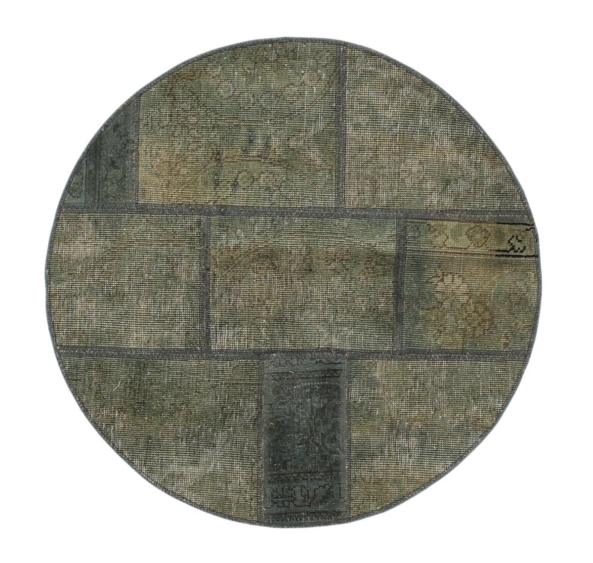  ペルシャ絨毯 パッチワーク 101x101 101x101,  ペルシャ絨毯 手織り