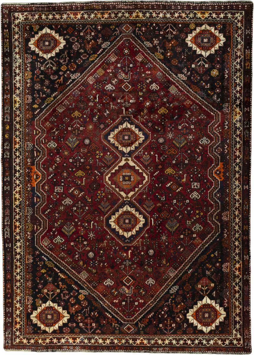 Tapis persan Shiraz 317x230 317x230, Tapis persan Noué à la main