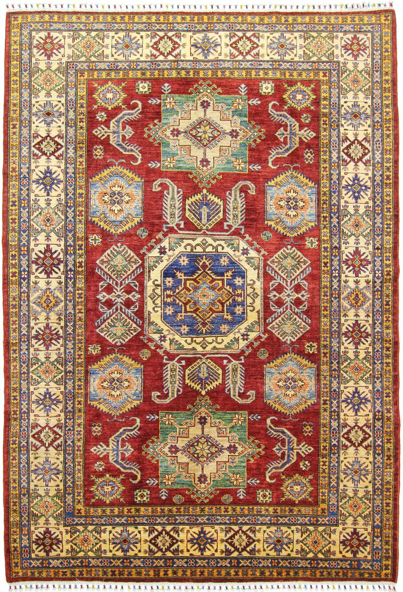 Afghan rug Super Kazak 8'6"x5'7" 8'6"x5'7", Persian Rug Knotted by hand