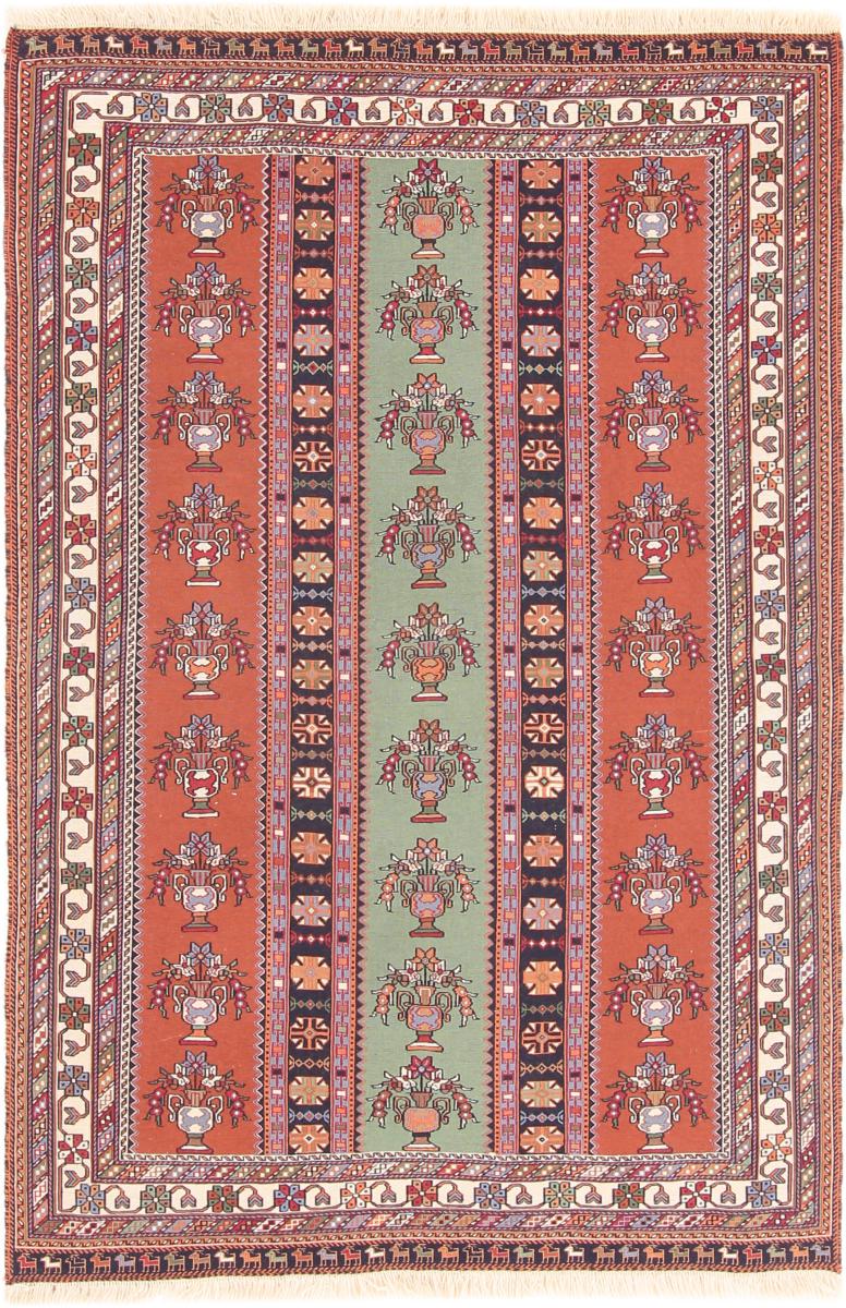 Tapete persa Kilim Soozani 155x102 155x102, Tapete persa Tecido à mão