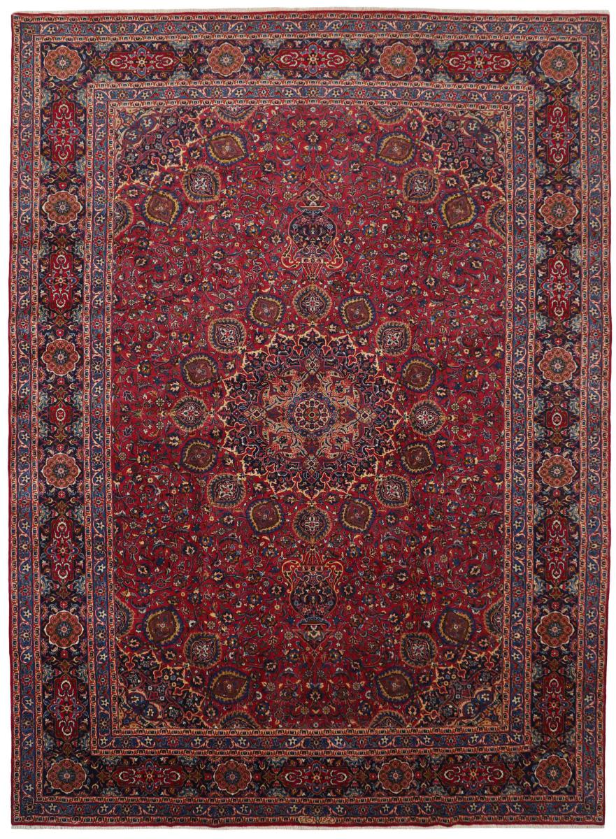 Persian Rug Mashad Sherkat 15'7"x11'4" 15'7"x11'4", Persian Rug Knotted by hand