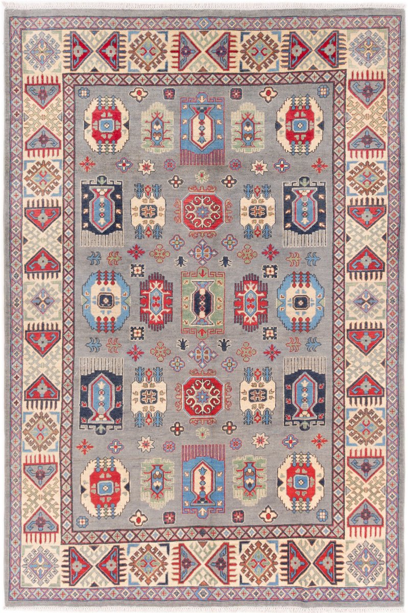 Tapis pakistanais Kazak 299x199 299x199, Tapis persan Noué à la main
