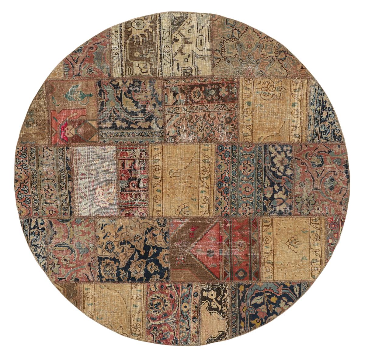 Perzisch tapijt Patchwork 201x201 201x201, Perzisch tapijt Handgeknoopte