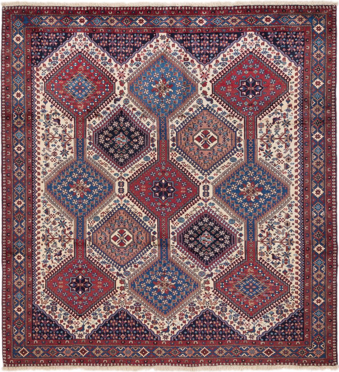 Tapis persan Yalameh 215x200 215x200, Tapis persan Noué à la main