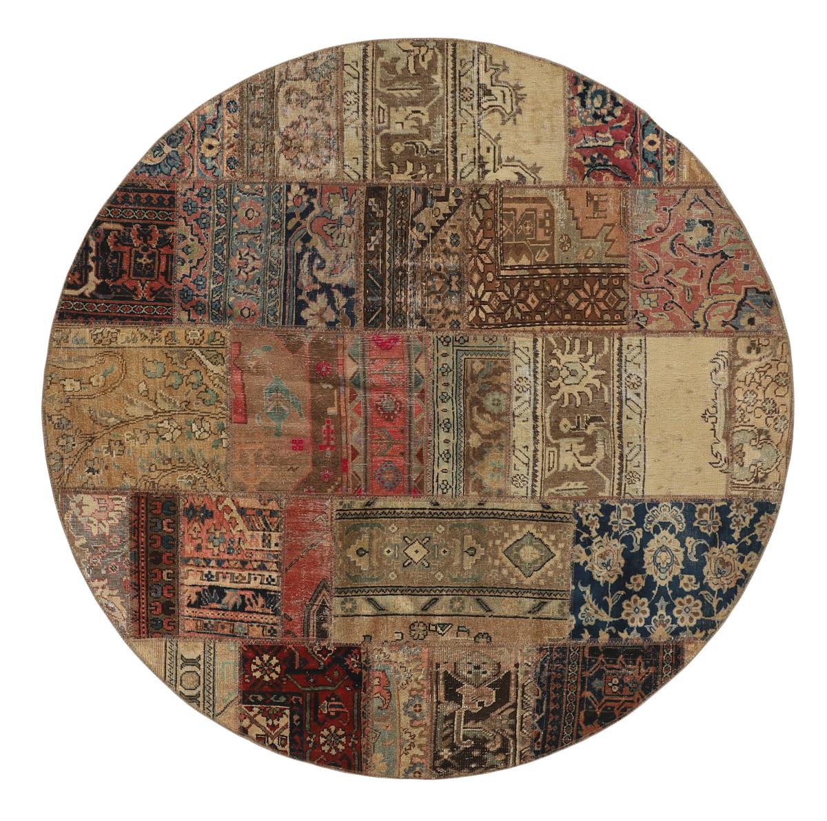 Perzisch tapijt Patchwork 199x201 199x201, Perzisch tapijt Handgeknoopte