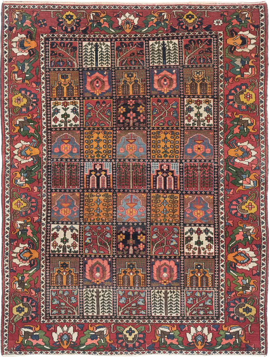 Persisk matta Bakhtiari Antik 204x156 204x156, Persisk matta Knuten för hand