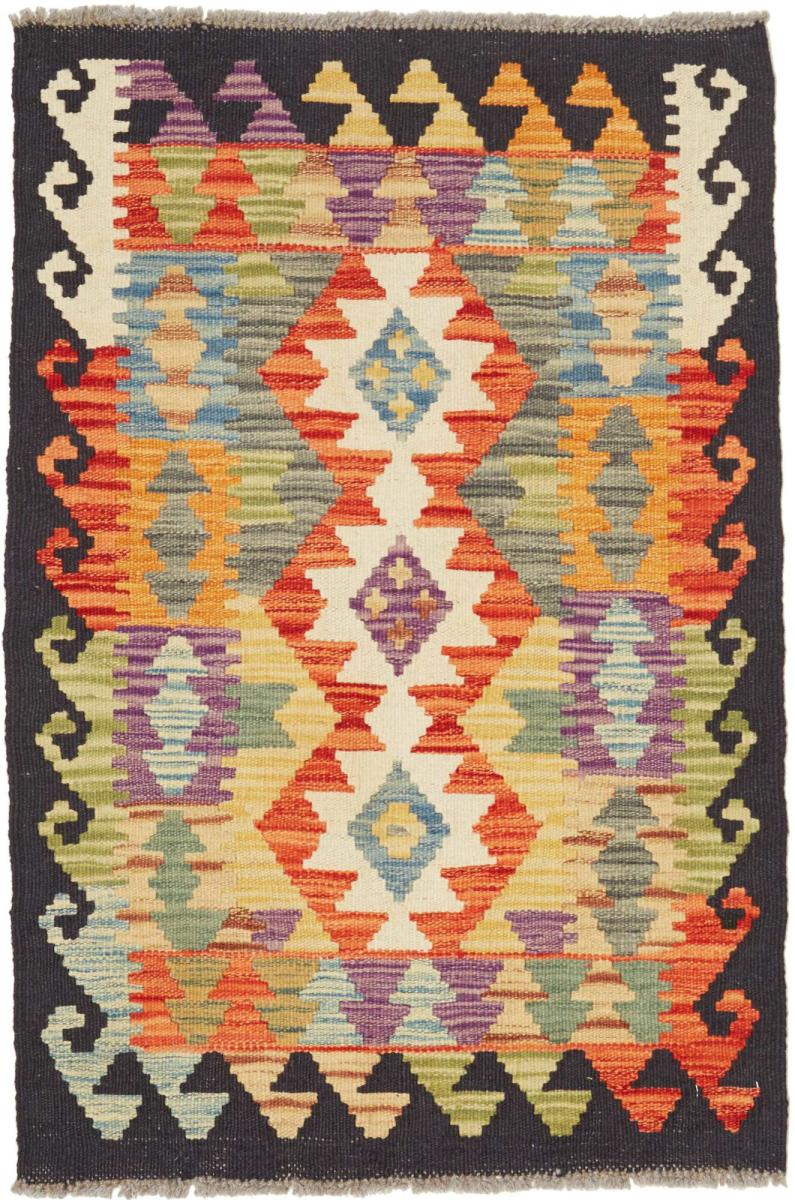 Tapete afegão Kilim Afegão 92x64 92x64, Tapete persa Tecido à mão