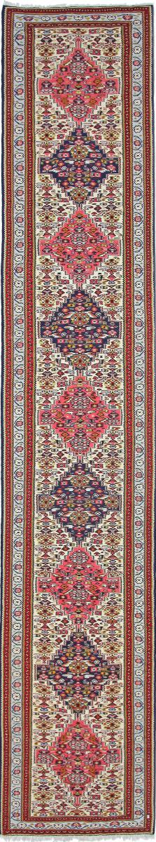 Tapete persa Kilim Senneh 438x82 438x82, Tapete persa Atado à mão