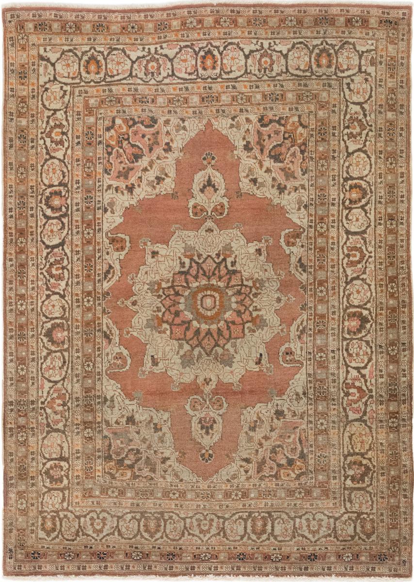 Persian Rug Tabriz Haj Jalili Antique 5'9"x4'1" 5'9"x4'1", Persian Rug Knotted by hand