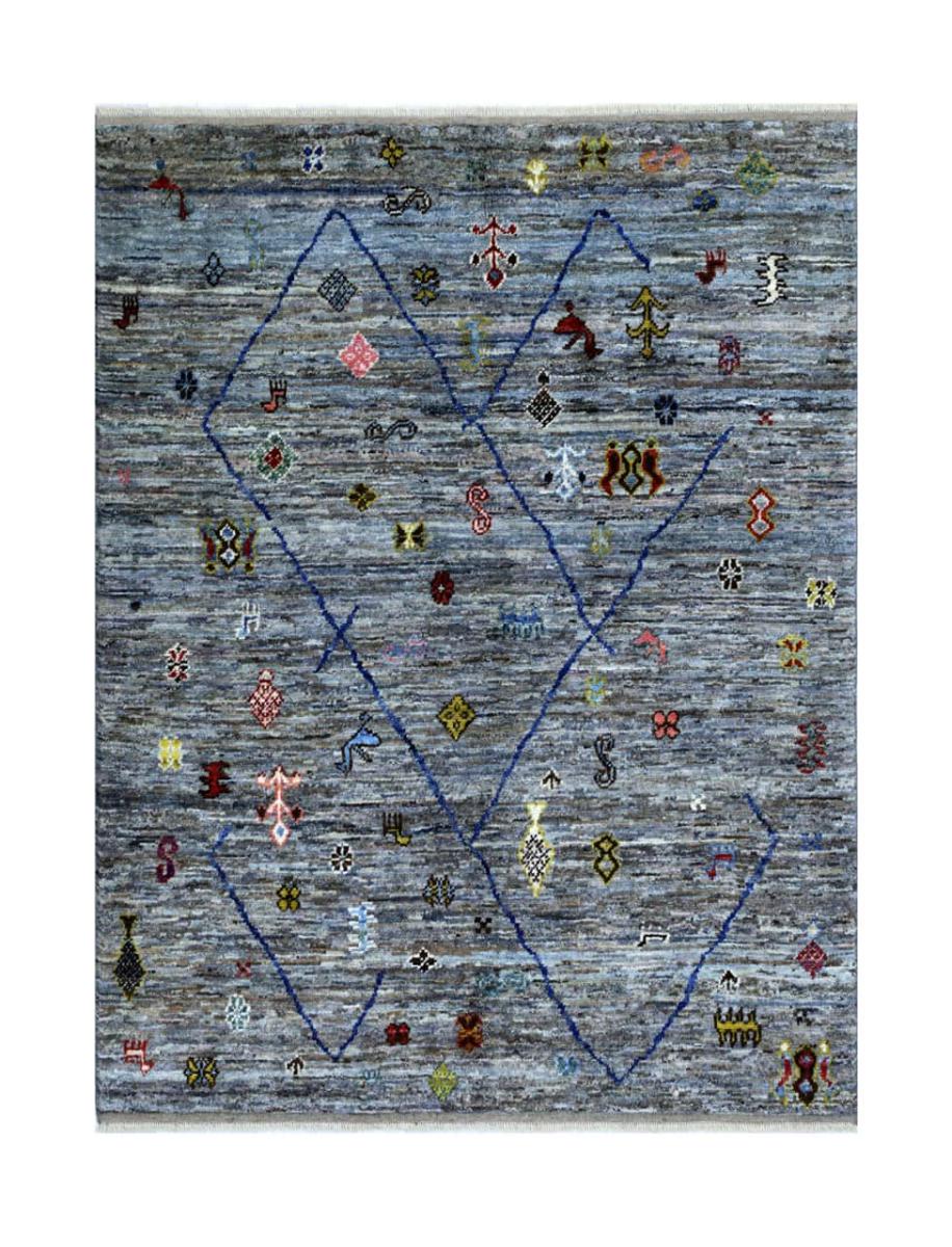 Πακιστανικό χαλί Berber Ghashghai 195x153 195x153, Περσικό χαλί Χειροποίητο με κόμπους