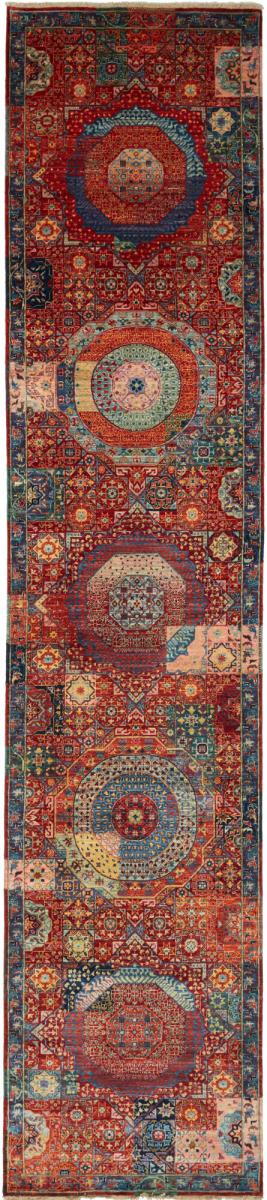 Pakistaans tapijt Mamluk 394x84 394x84, Perzisch tapijt Handgeknoopte