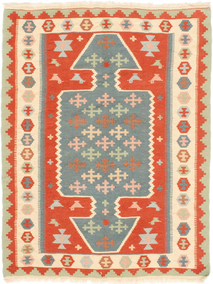 Tapete persa Kilim Fars 4'4"x3'3" 4'4"x3'3", Tapete persa Tecido à mão