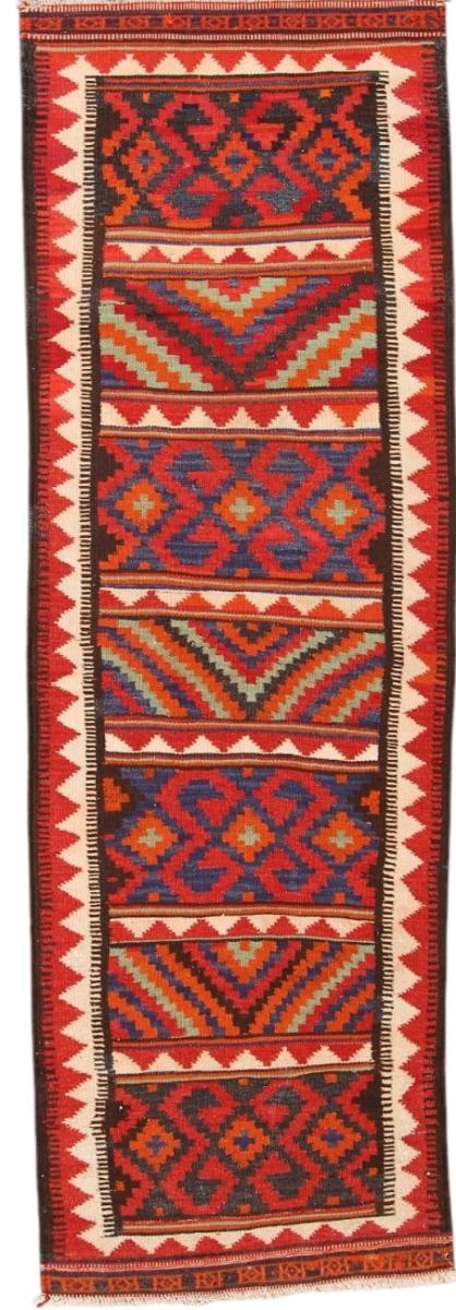 Persisk teppe Kelim Fars Antikke 301x99 301x99, Persisk teppe Handwoven 