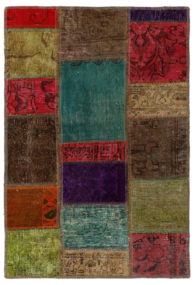 Tapete persa Patchwork 91x61 91x61, Tapete persa Atado à mão