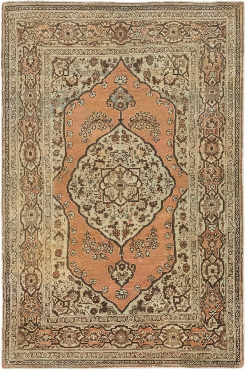 Persian Rug Tabriz Antique 5'7"x3'8" 5'7"x3'8", Persian Rug Knotted by hand