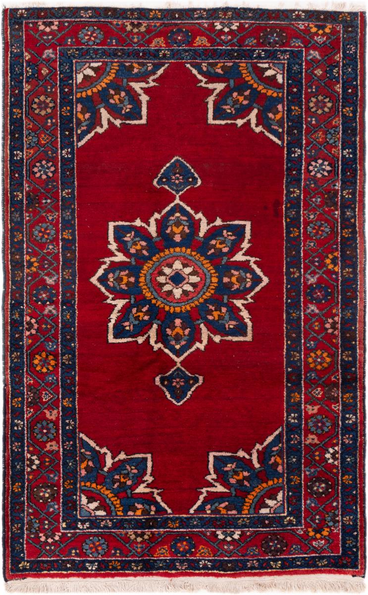 Tapis persan Hamadan 198x129 198x129, Tapis persan Noué à la main