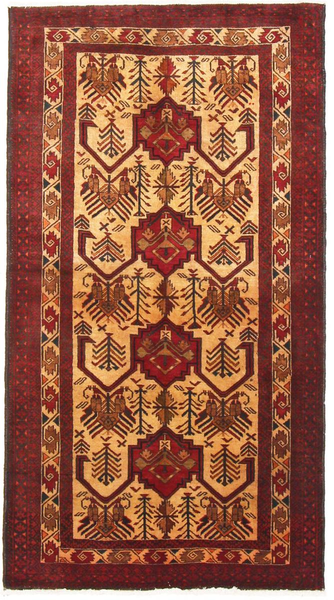 Tapete persa Balúchi 197x106 197x106, Tapete persa Atado à mão