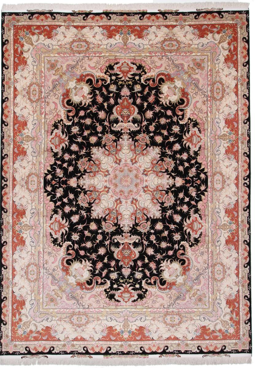 Tapis persan Tabriz 50Raj Chaîne de Soie 409x300 409x300, Tapis persan Noué à la main