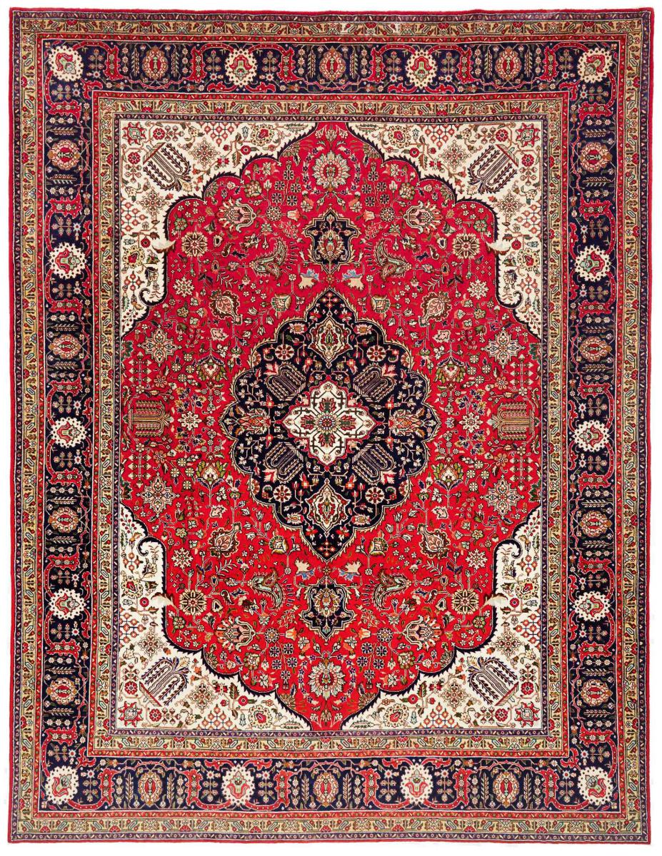 Persian Rug Tabriz 12'8"x9'10" 12'8"x9'10", Persian Rug Knotted by hand