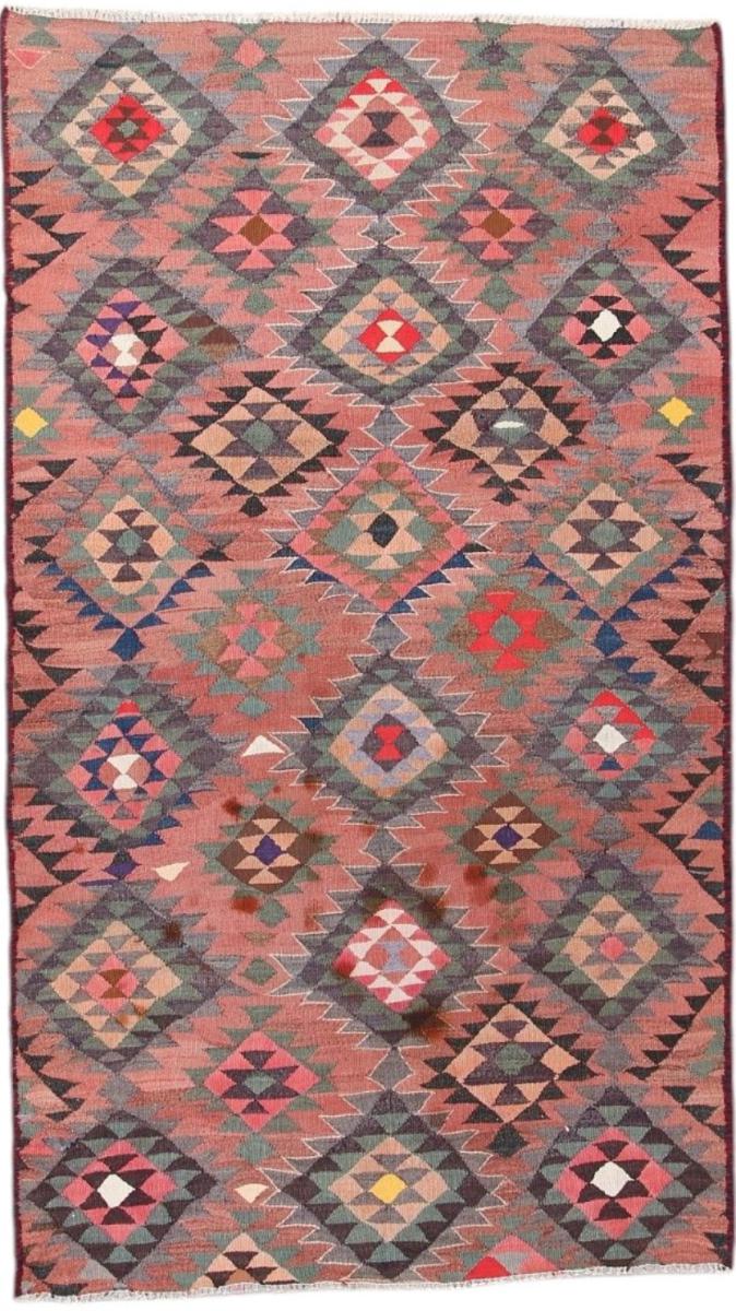 Persisk tæppe Kelim Fars Antikke 215x124 215x124, Persisk tæppe Håndvævet