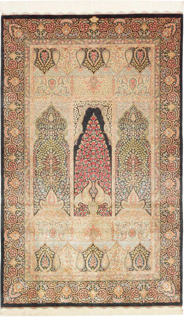 Persisk tæppe Ghom Silke 157x97 157x97, Persisk tæppe Knyttet i hånden