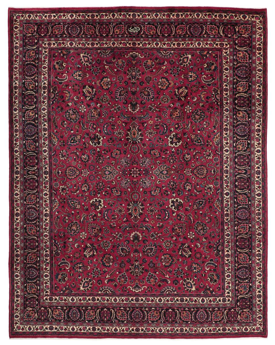 Alfombra persa Mashad 381x296 381x296, Alfombra persa Anudado a mano