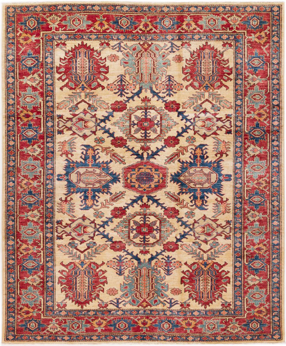 Afghanska mattan Super Kazak 220x181 220x181, Persisk matta Knuten för hand