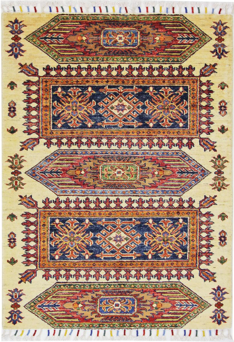 Afghan rug Super Kazak 124x91 124x91, Persian Rug Knotted by hand