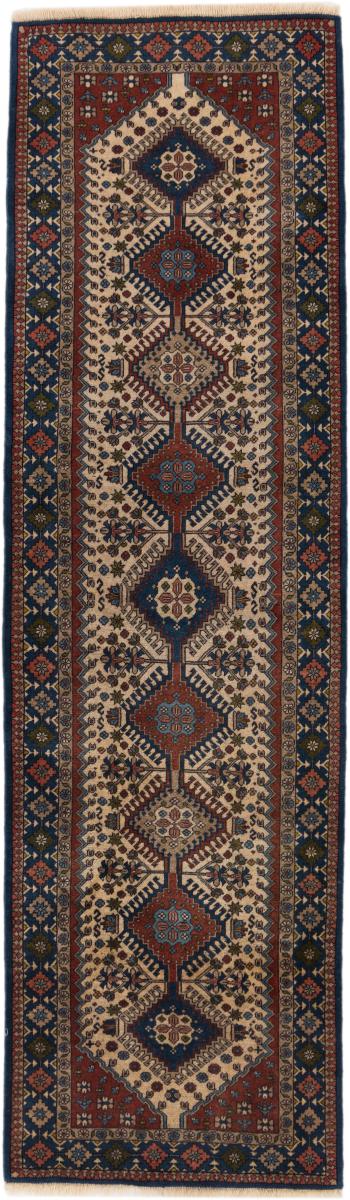 Persian Rug Yalameh 9'6"x2'9" 9'6"x2'9", Persian Rug Knotted by hand