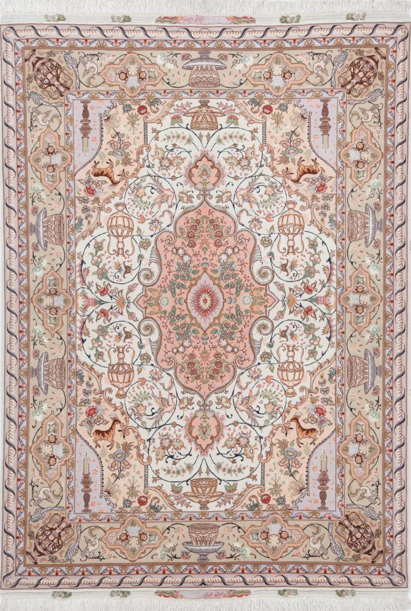 Tapete persa Tabriz 50Raj 212x152 212x152, Tapete persa Atado à mão