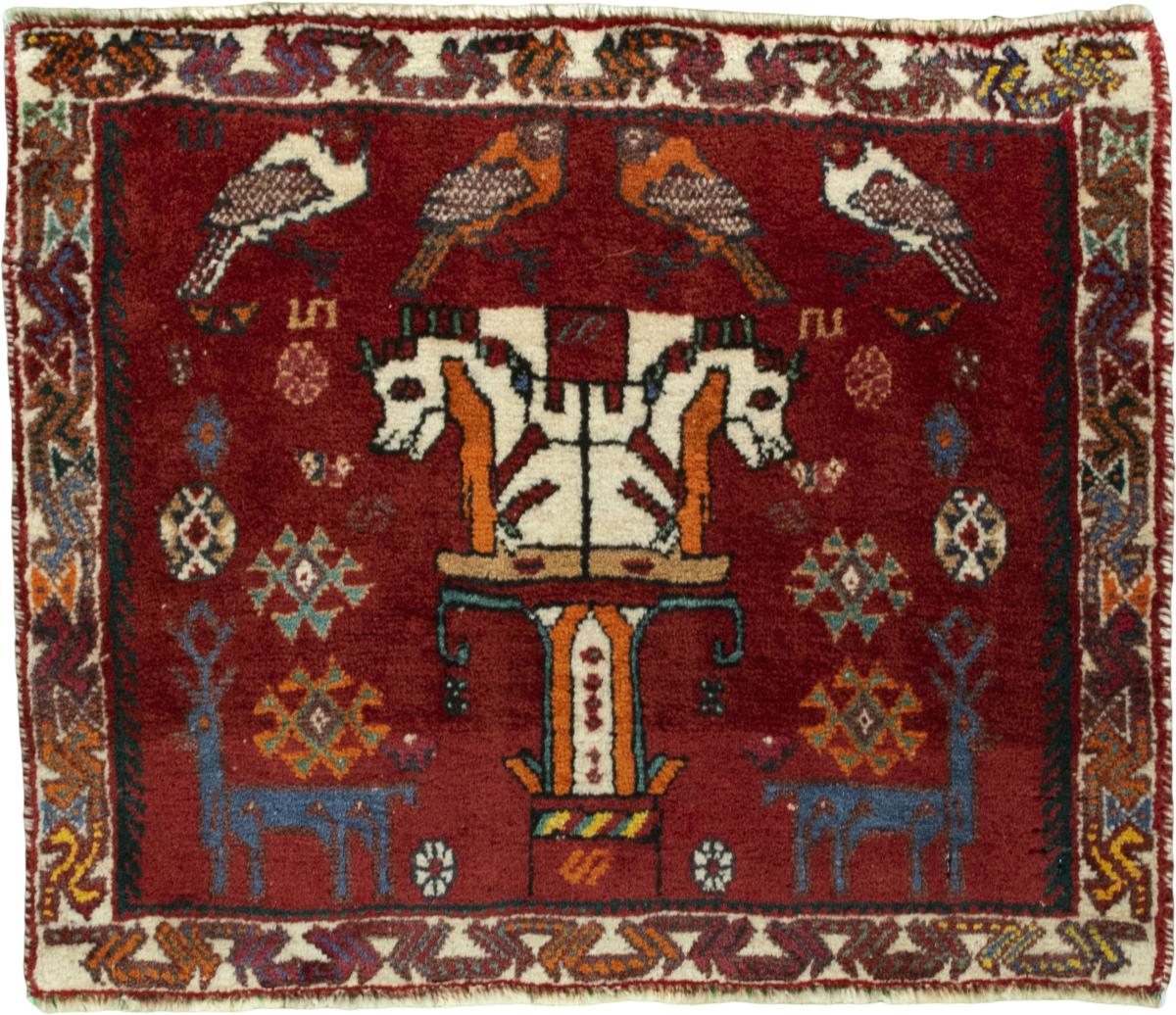 Persian Rug Shiraz 52x61 52x61, Persian Rug Knotted by hand