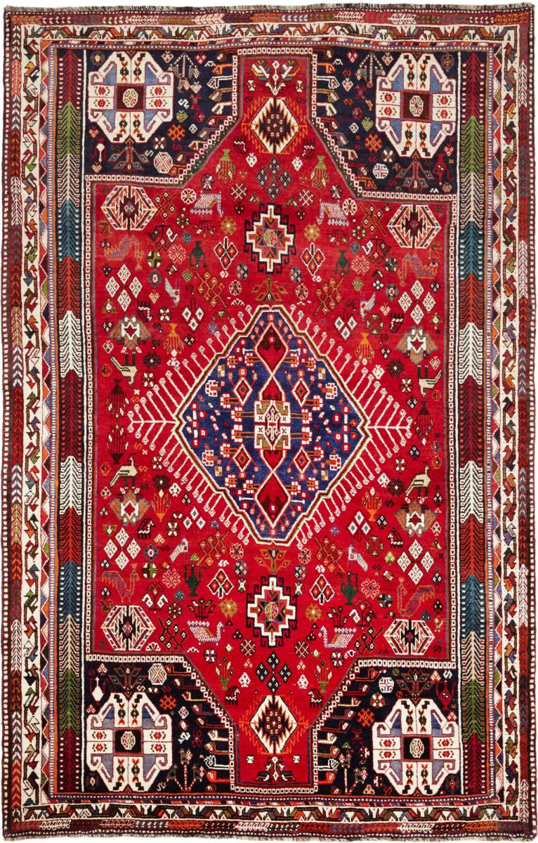 Persian Rug Shiraz 276x174 276x174, Persian Rug Knotted by hand