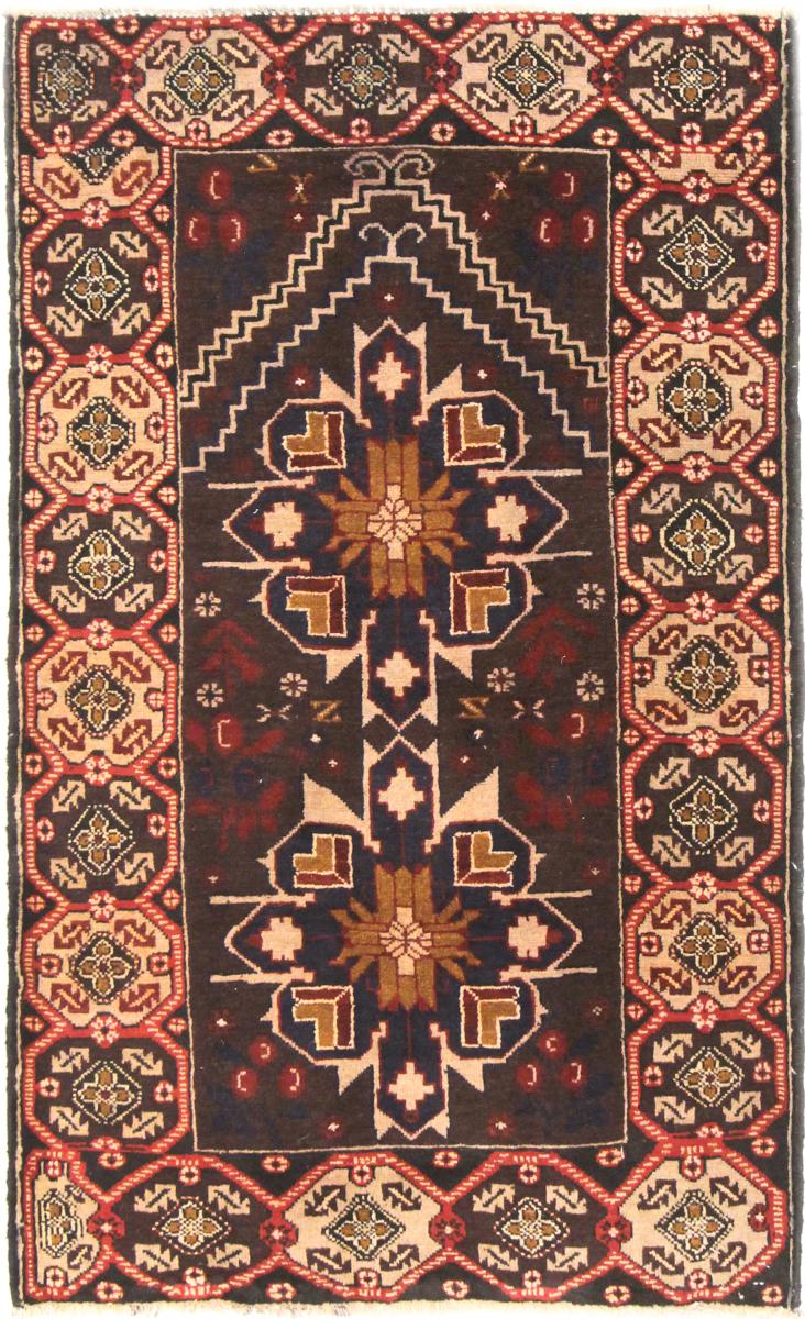 Tapete afegão Balúchi 126x81 126x81, Tapete persa Atado à mão