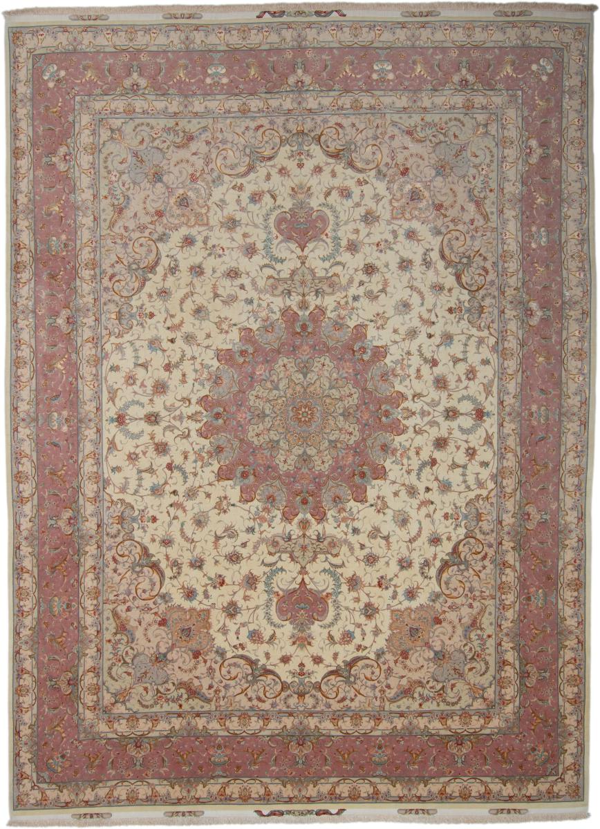 Tapete persa Tabriz 50Raj 13'3"x9'10" 13'3"x9'10", Tapete persa Atado à mão