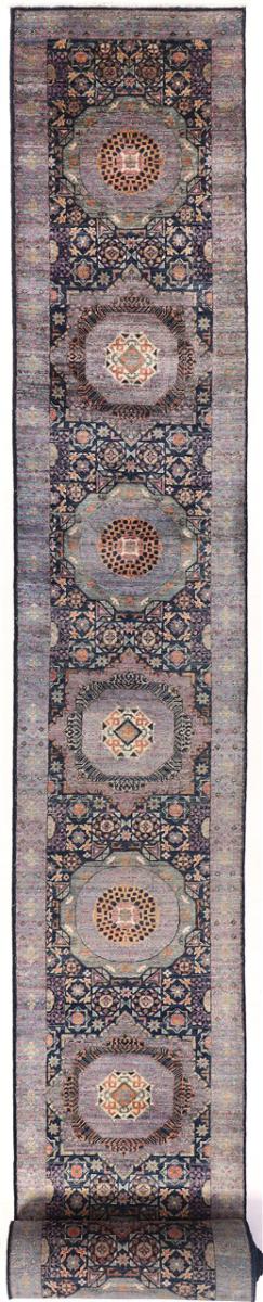 Pakistani rug Mamluk 32'0"x2'6" 32'0"x2'6", Persian Rug Knotted by hand