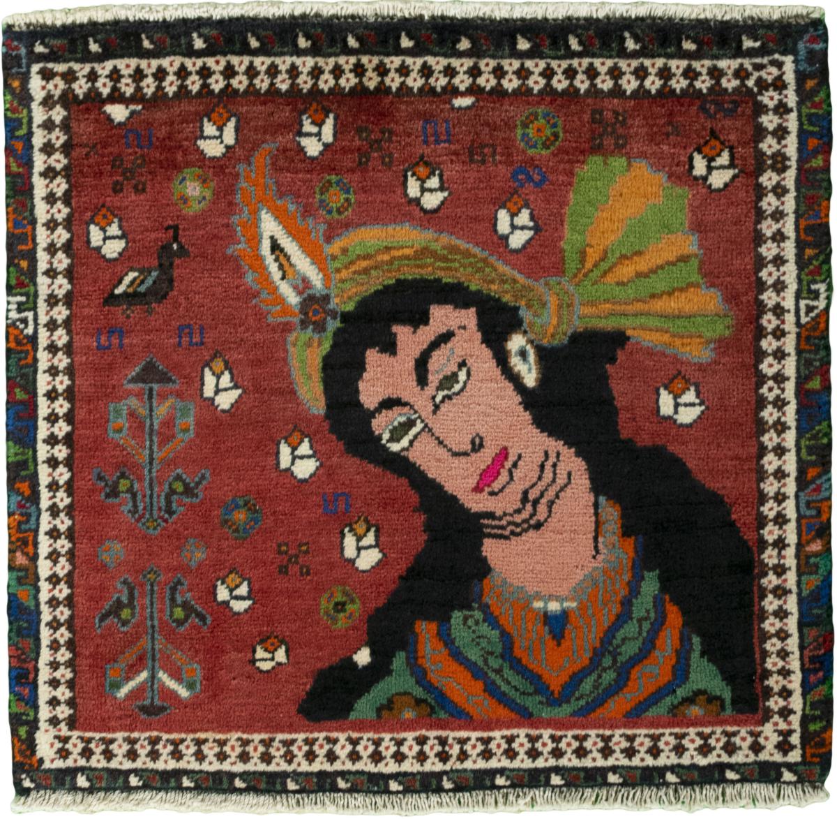 Persian Rug Shiraz 57x65 57x65, Persian Rug Knotted by hand