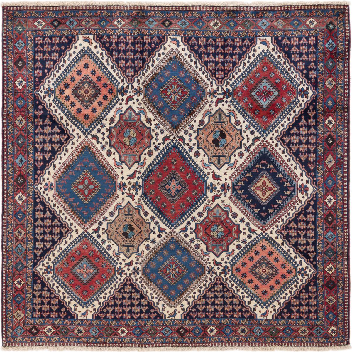 Tapis persan Yalameh 198x200 198x200, Tapis persan Noué à la main